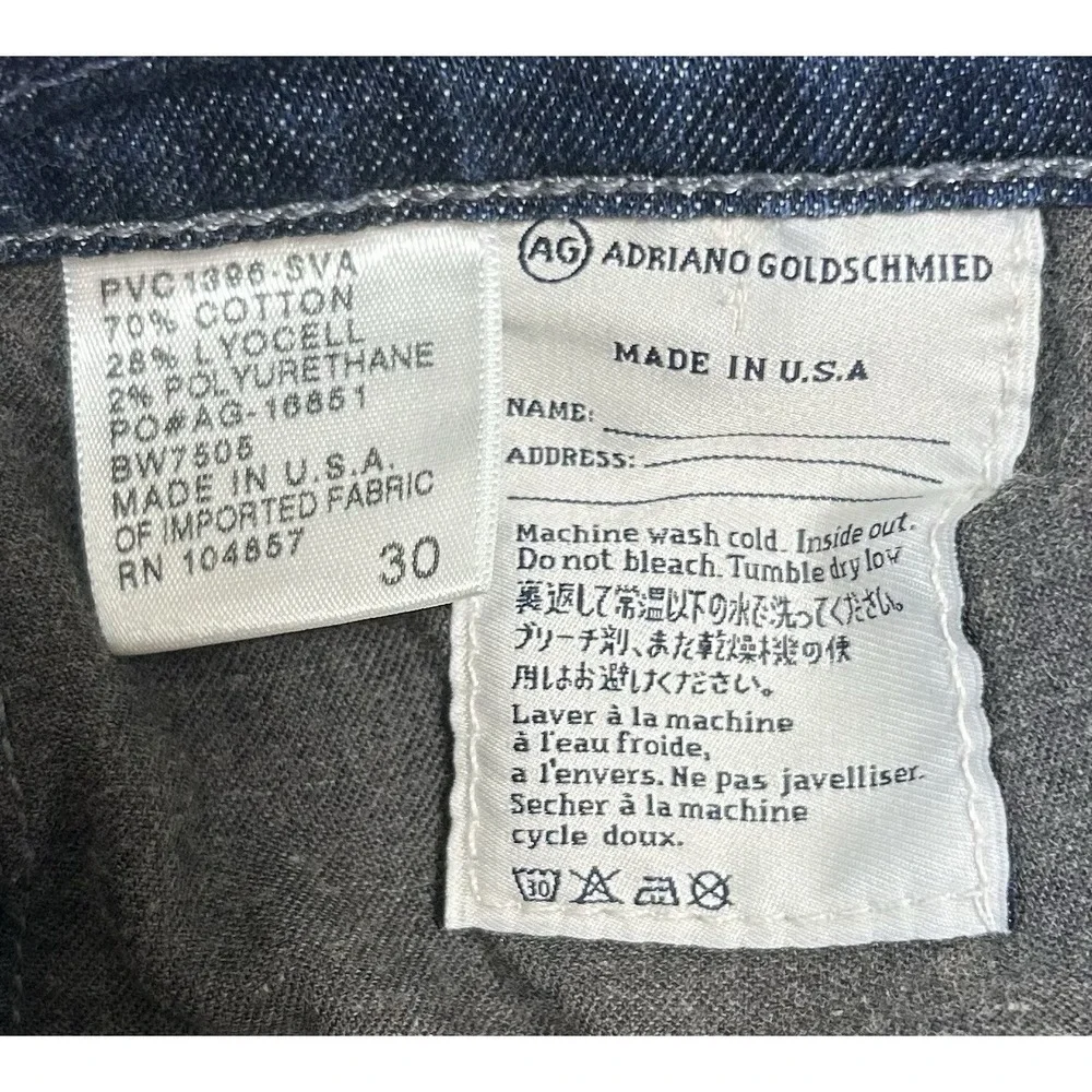 ADRIANO GOLDSCHMIED Blue Denim Farrah Skinny Crop High-Rise Jeans Womens 30